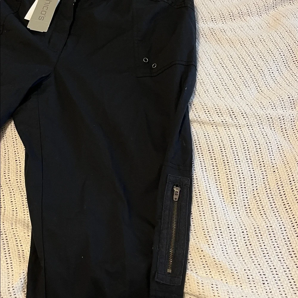 Chico's Black Cool Cargo Pants - Picture 4 of 5